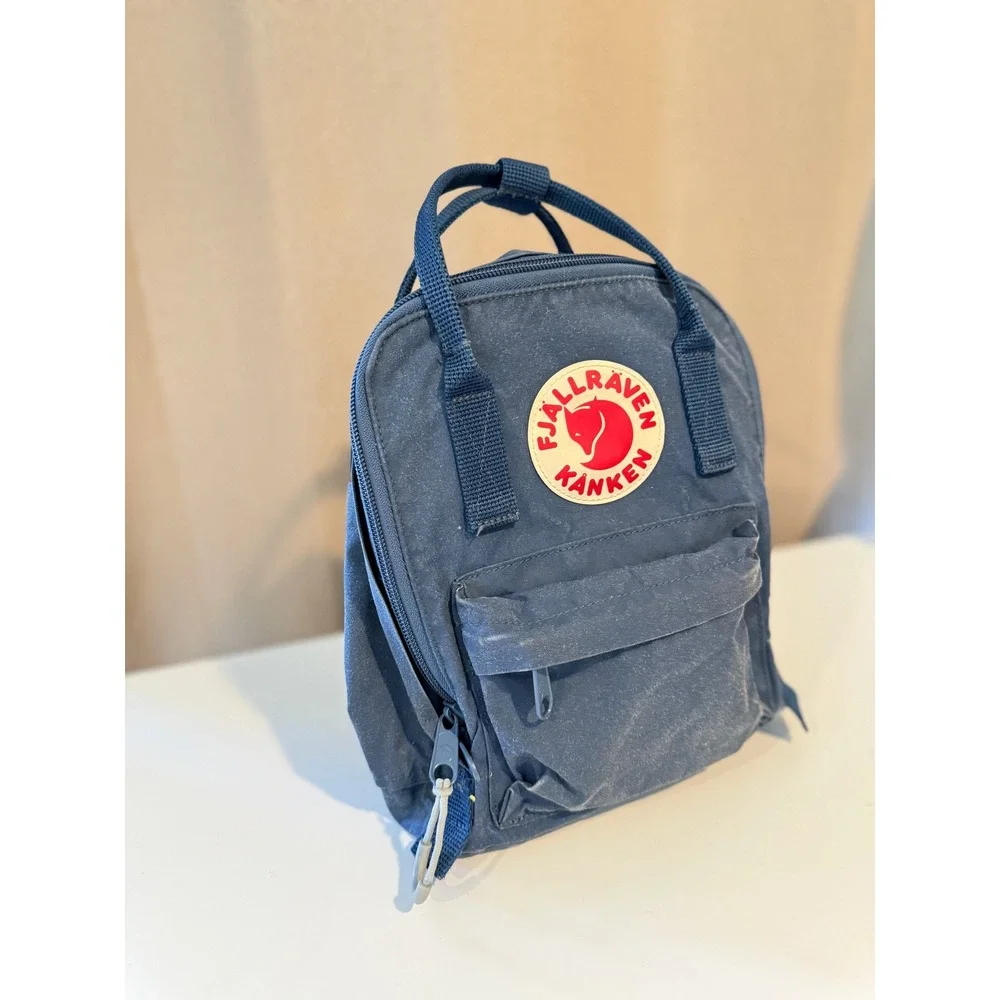 Fjallraven Kanken Mini Navy Blue Backpack 23561 Vinylon F Small Daypack